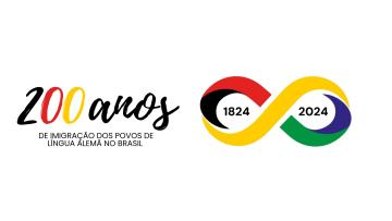 Logomarca 200 anos de imigração dos povos de língua alemã no Brasil